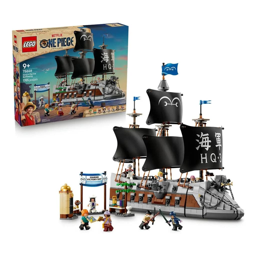 LEGO 75646 One Piece Navio de Guerra da Marinha Garp 1705 Peças Modelo Colecionável para Montar e Exibir