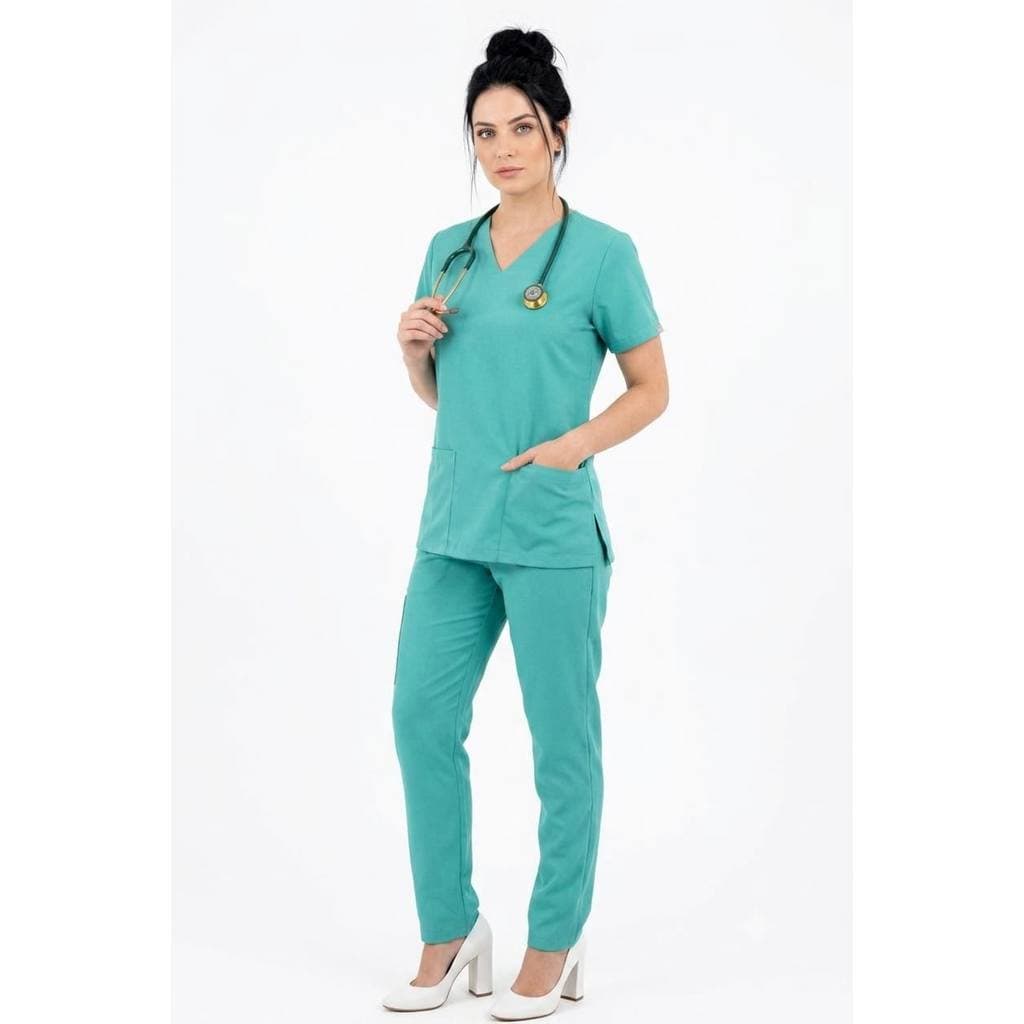 Pijama Cirúrgico Feminino Scrub Hospitalar Unissex Enfermagem Medico Baba E Estetica