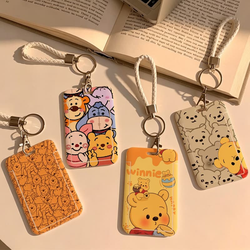 Porta-Cartões Fofo Do Ursinho Pooh Com Cordão – Crachá De Identificação , Carteira De Estudante , Cartão Universitário U