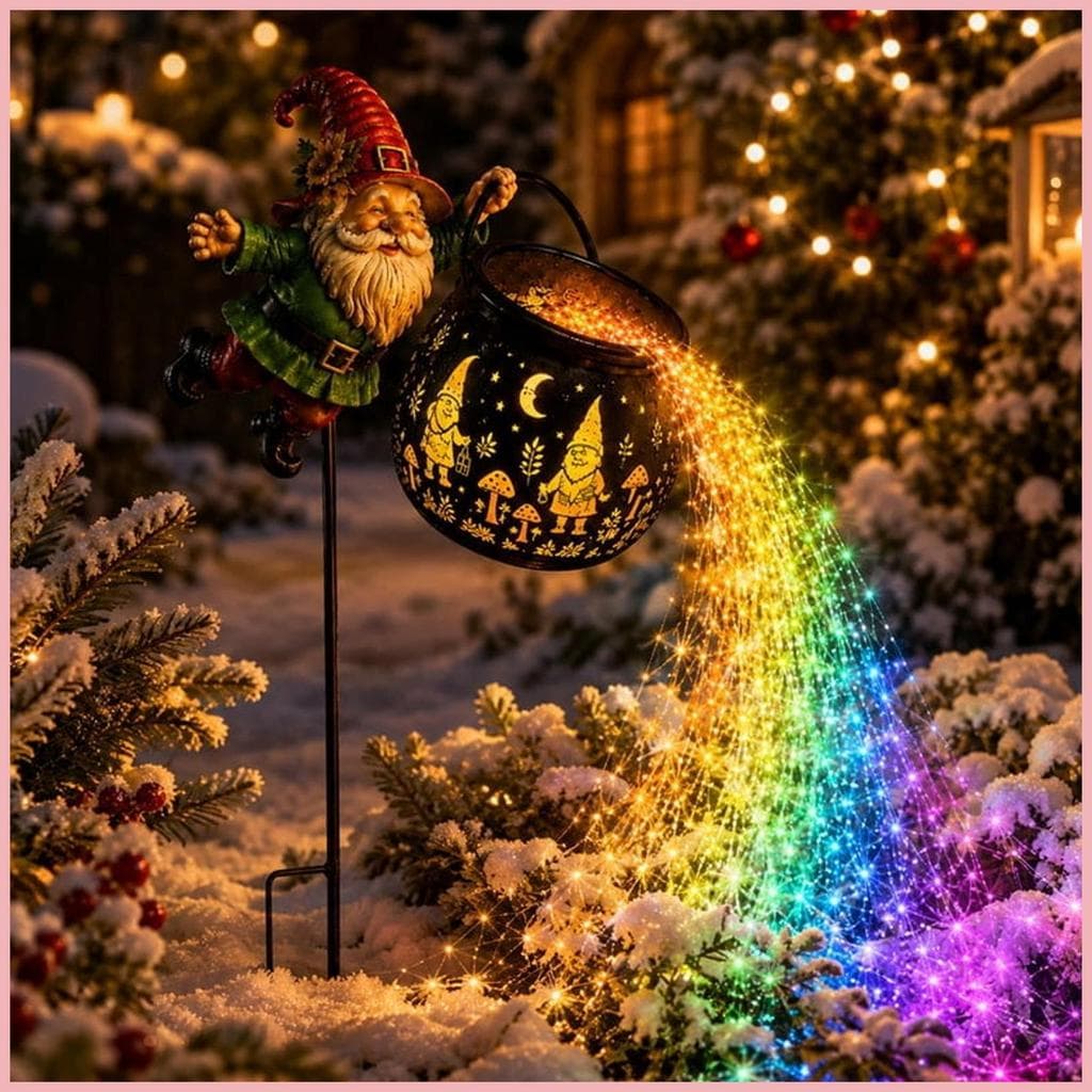 Luzes Solares De Natal Gnome Caldeirão Caminho Estaca Lâmpada Solar Do Jardim Para Pátio Ao Ar Livre Gramado alpilyn3br
