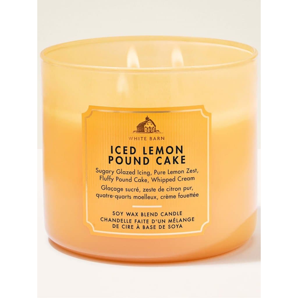 Vela Aromática 3 Pavios Iced Lemon Pound Cake Bath & Body Works