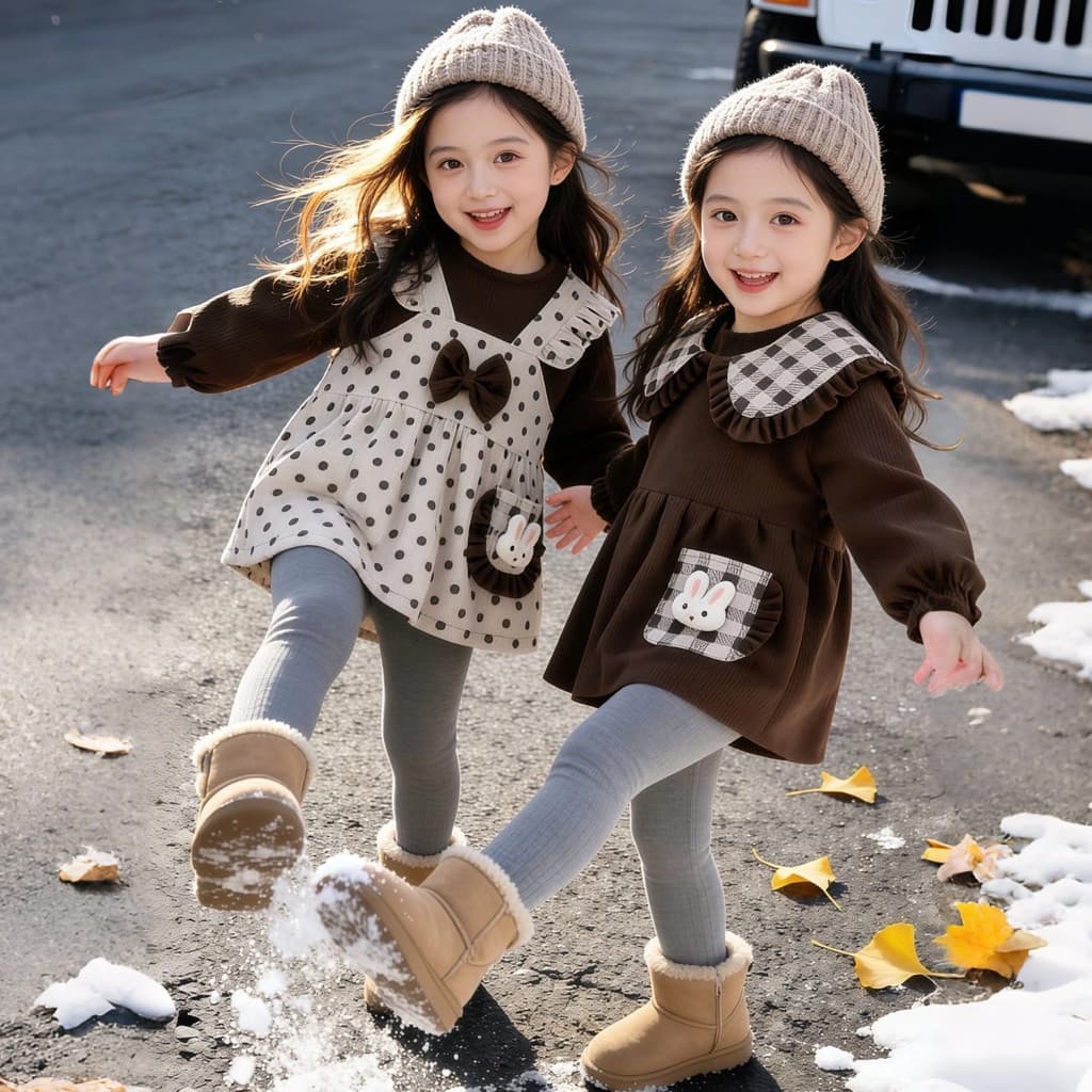 Macacão bebê menina exterior Wear impermeável anti-sujo estilo ocidental primavera outono babadores comer aventais roupa