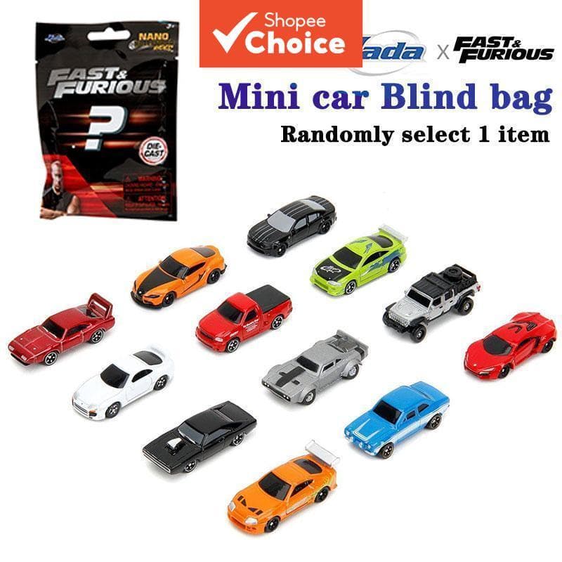 Jada Toys x Velozes e Furiosos - Carrinho de brinquedo de liga metálica - 1 modelo em embalagem surpresa mini -