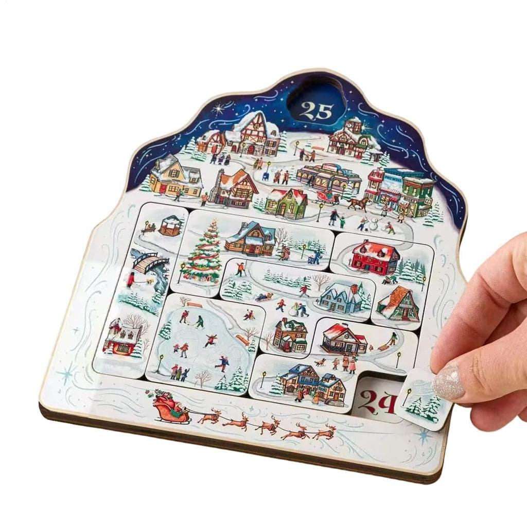 Novo Jogo De Quebra-Cabeça De Natal Contagem Regressiva Casa Ornamento Estilo Instagram Decoração De Mesa Para Prateleir