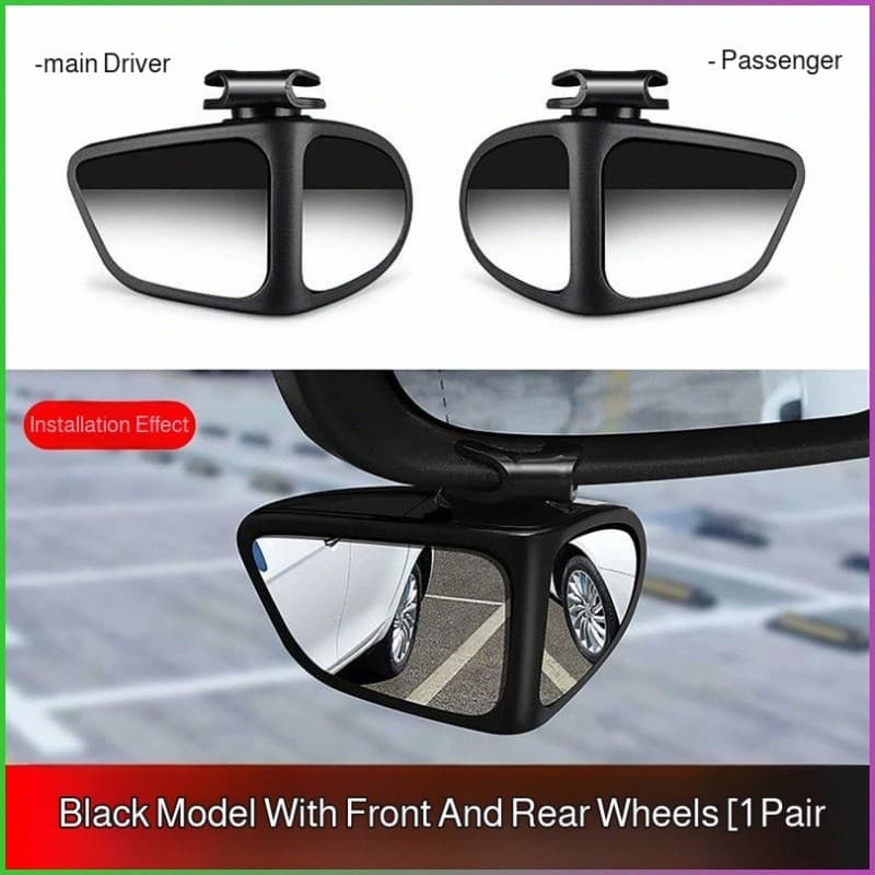Espelho retrovisor para ponto cego, espelho grande angular para rodas dianteiras e traseiras, espelho retrovisor auxilia