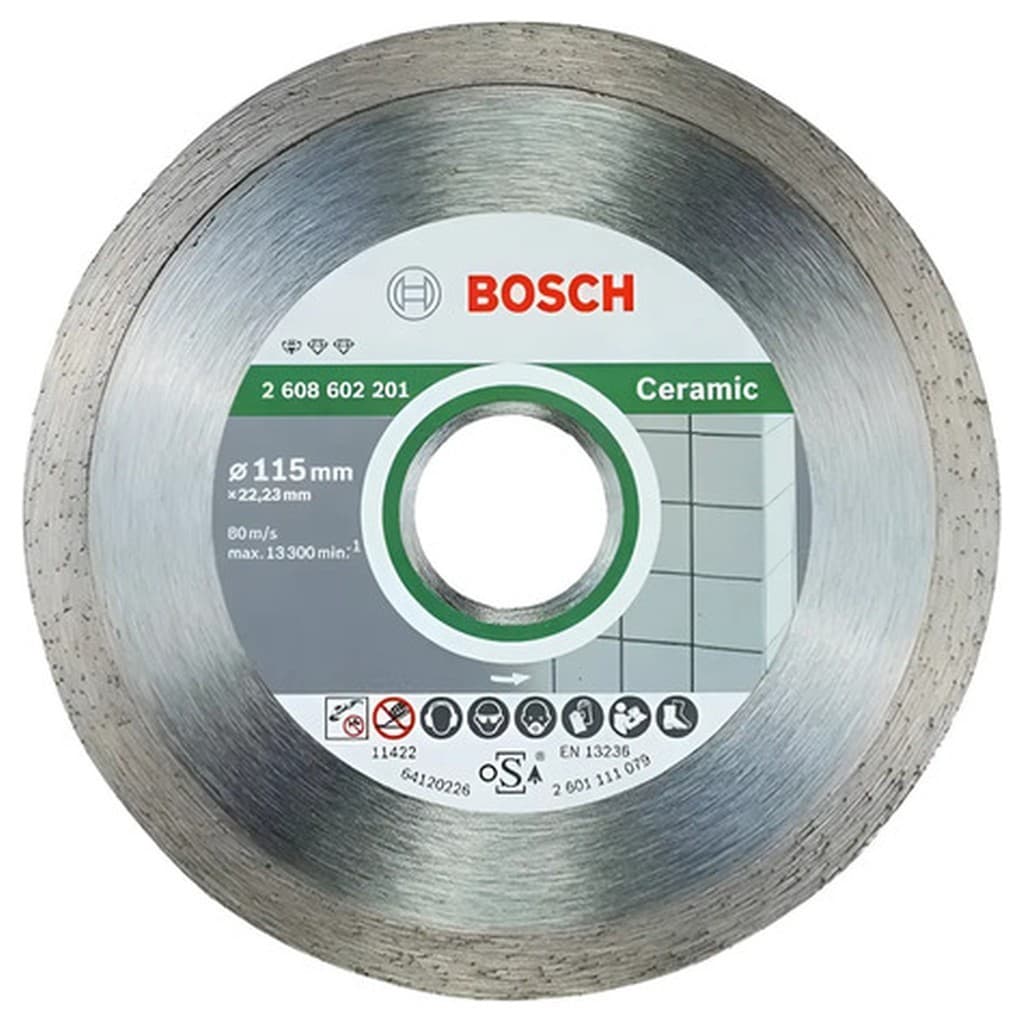 Disco Diamantado Bosch Ceramic 115mm 2608602201 Corte Cerâmica Porcelanato Azulejo Esmerilhadeira Acabamento