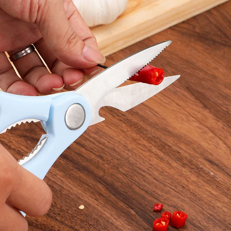 Tesoura de cozinha de aço inoxidável tesoura doméstica multifuncional tesoura de alimentos multiuso tesoura bebê supleme