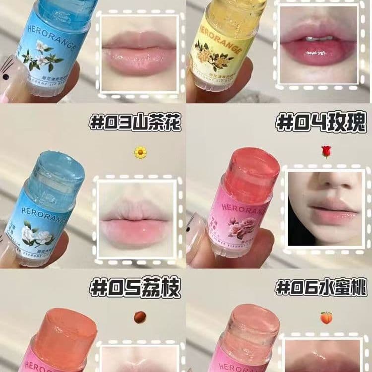 [9.9 três peças] tão fofo Mini incolor transparente frutado bálsamo labial hidratante hidratante reparação labial homens