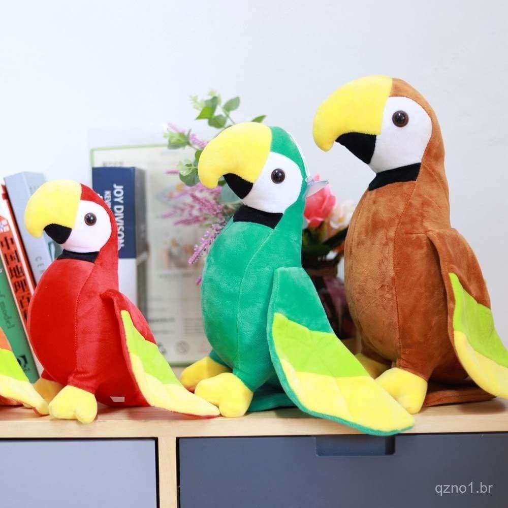 Brinquedos De Pelúcia De Papagaio Animais Coloridos | Recheados
