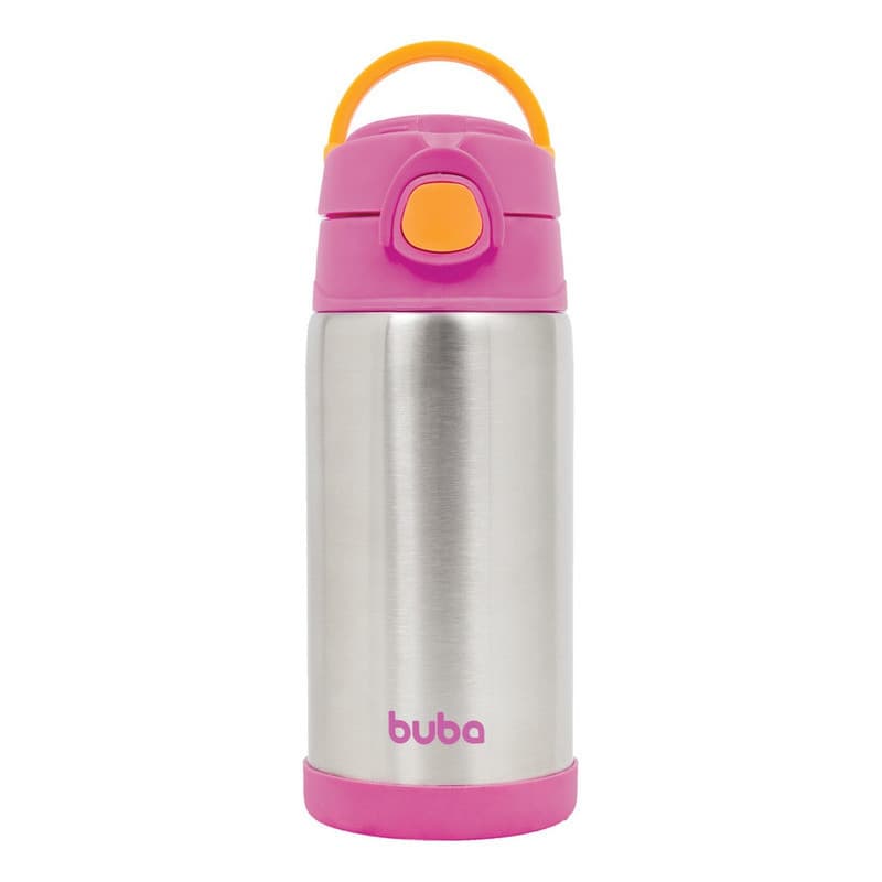 Garrafa Térmica Infantil Inox Canudo Silicone Buba