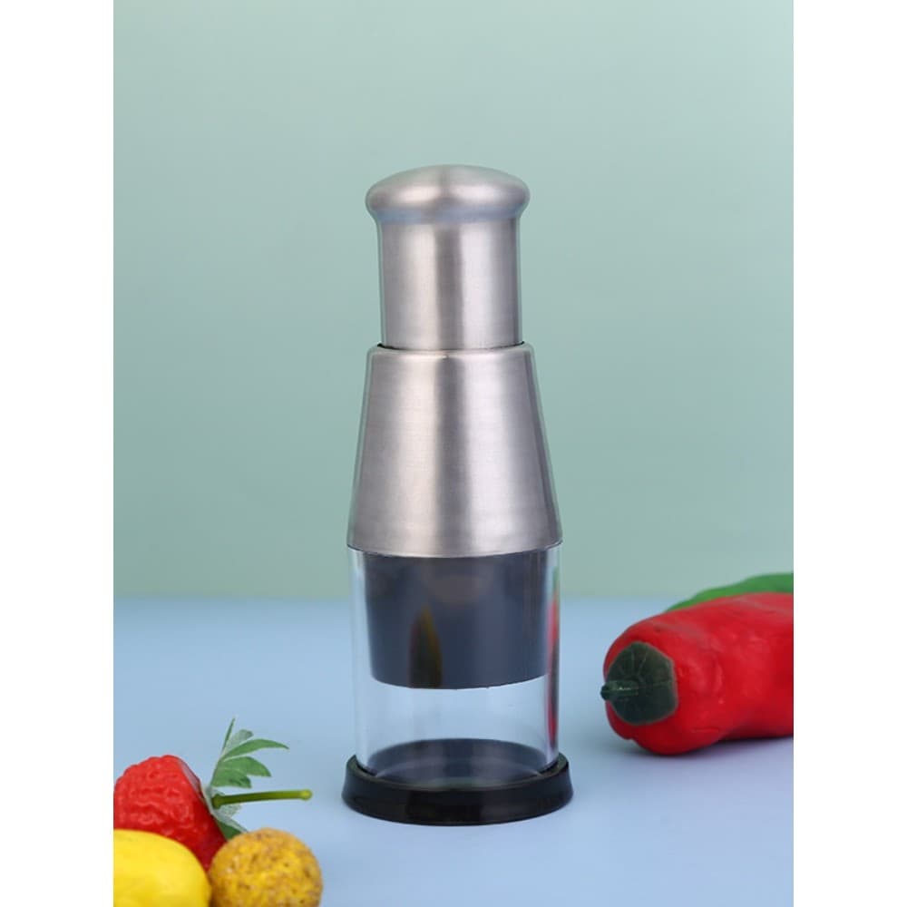 Faca doméstica de aço inoxidável 304, tipo Push, multifuncional, Manual de cozinha, espremedor de alho, prensa de alho,