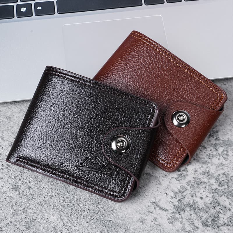 Carteira masculina carteira Multi-cartão Casual carteira curta novo produto bilhete moeda bolsa dupla linha titular do c