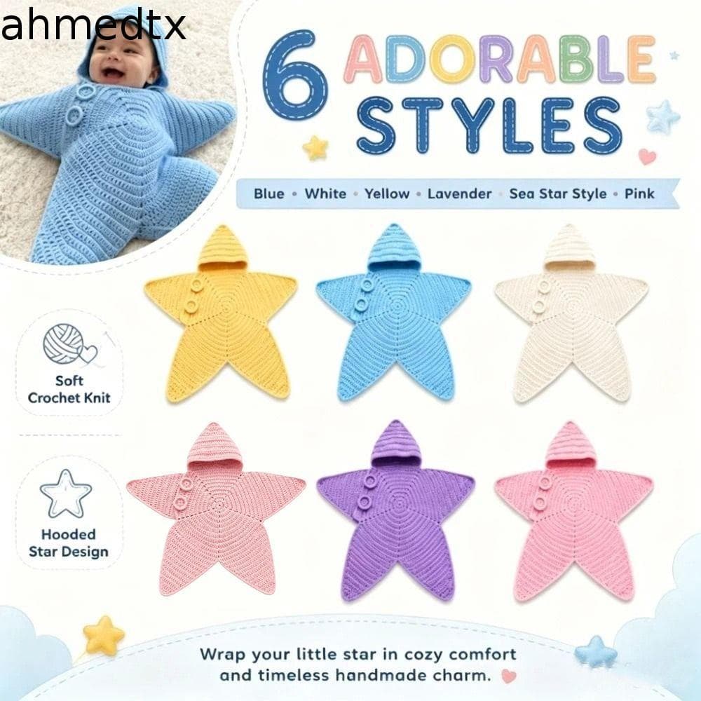 Cobertor Infantil AHMEDTXB , Saco De Dormir Para Bebê Em Formato De Estrela Cotto , Envoltório Respirável Recém-Nascidos