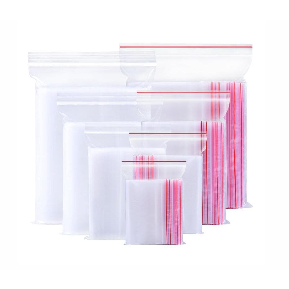 Acessórios de joias Diy PE/saco Ziplock/saco de plástico transparente/saco de embalagem-espessado (vários tamanhos) 500