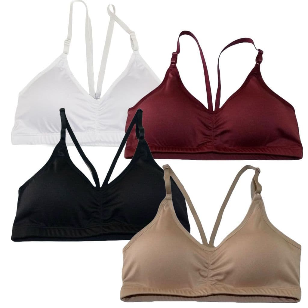 Kit 4 Top Alça Fina com Bojo Removível Academia Fitness Conforto Academia Treino