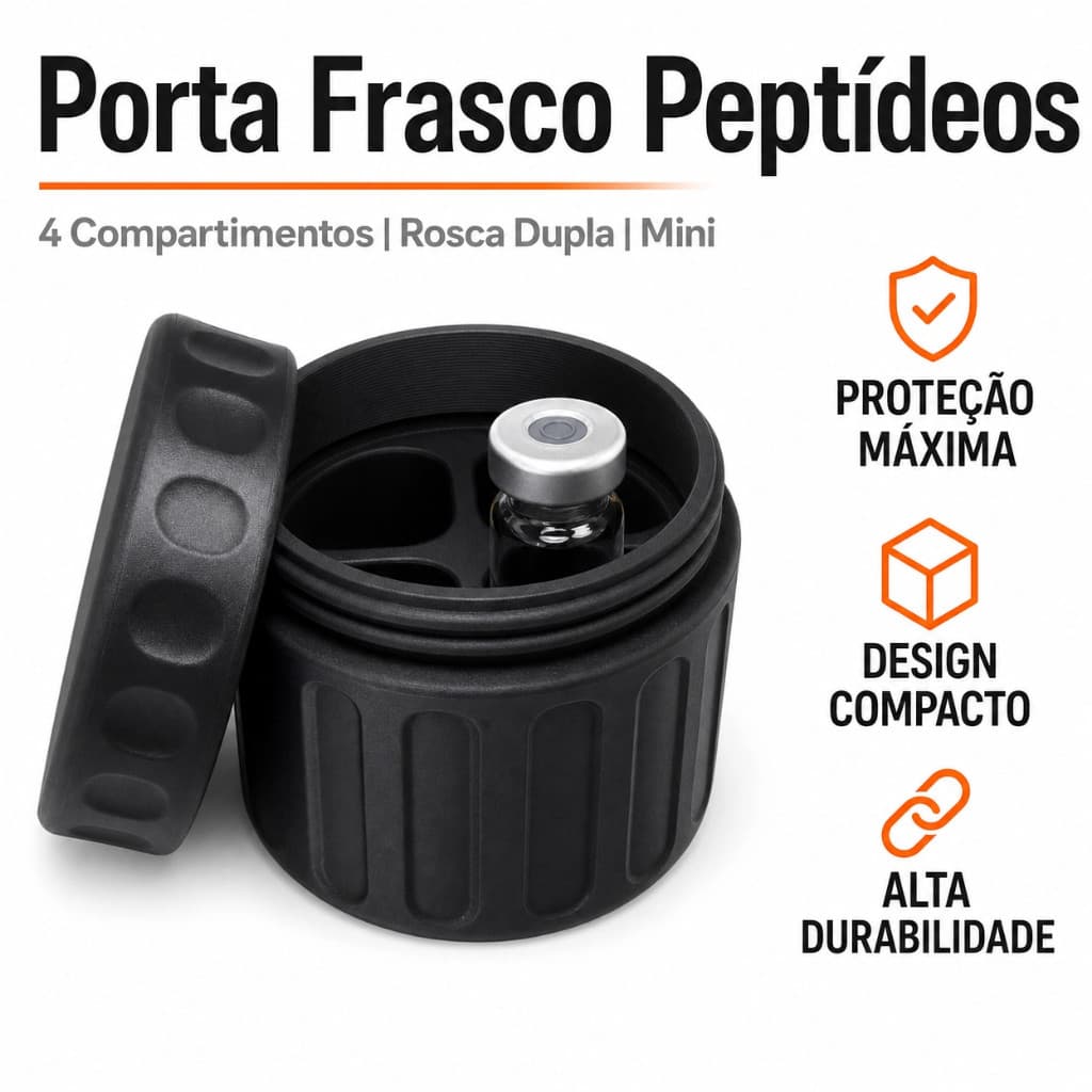 Porta Frascos Ampolas 3ml Reforçado Organizador Rémedios Tirze Premium Compacto Transporte Seguro
