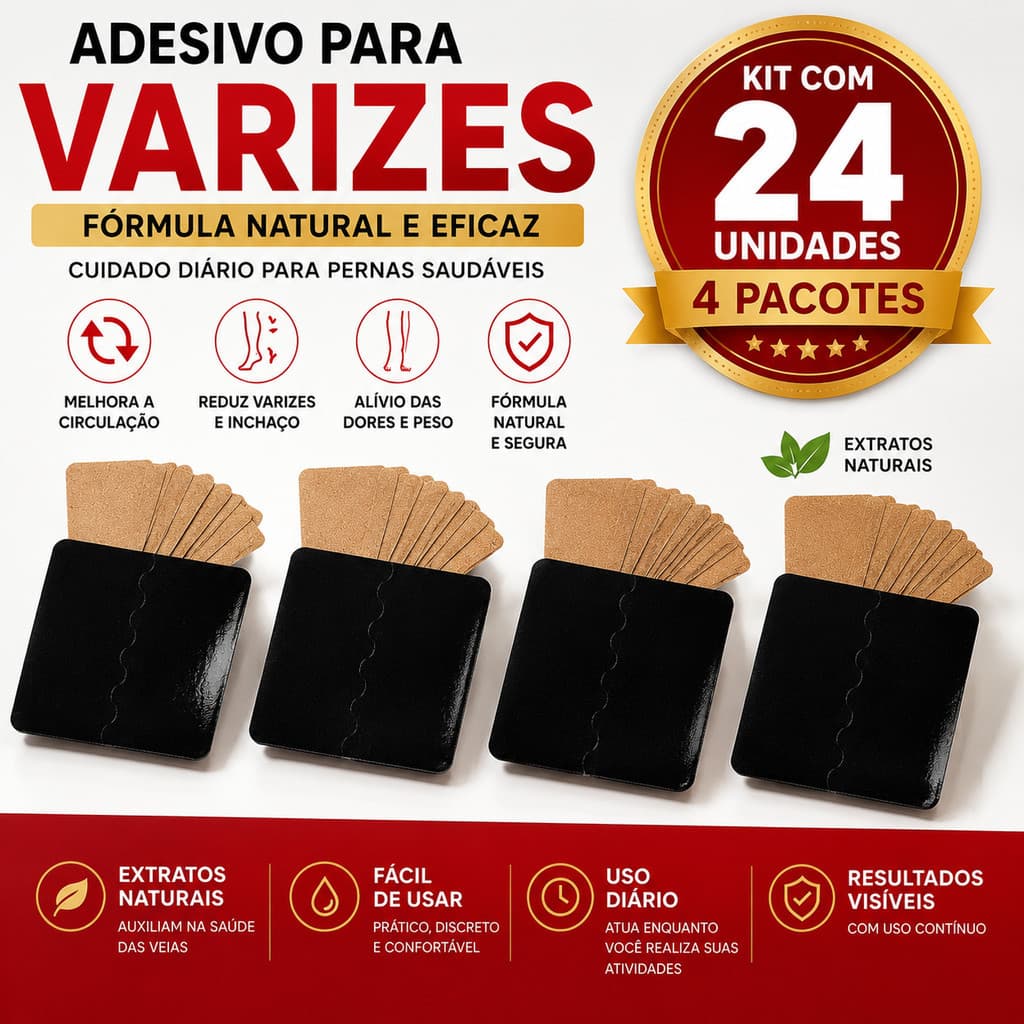 Adesivos Auxilia As Varizes 24 Unidades