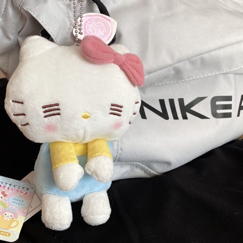 Kawaii Hello Kitty Brinquedo De Pelúcia Chaveiro Fofo Sanrio Kt Plushie Boneca Pingente Presente De Aniversário