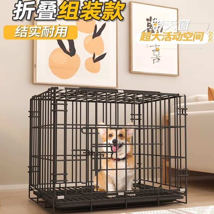 Exportar gaiola para cães, gaiola interna para cães pequenos, empilhável com banheiro, gaiola de pelúcia para cães de es