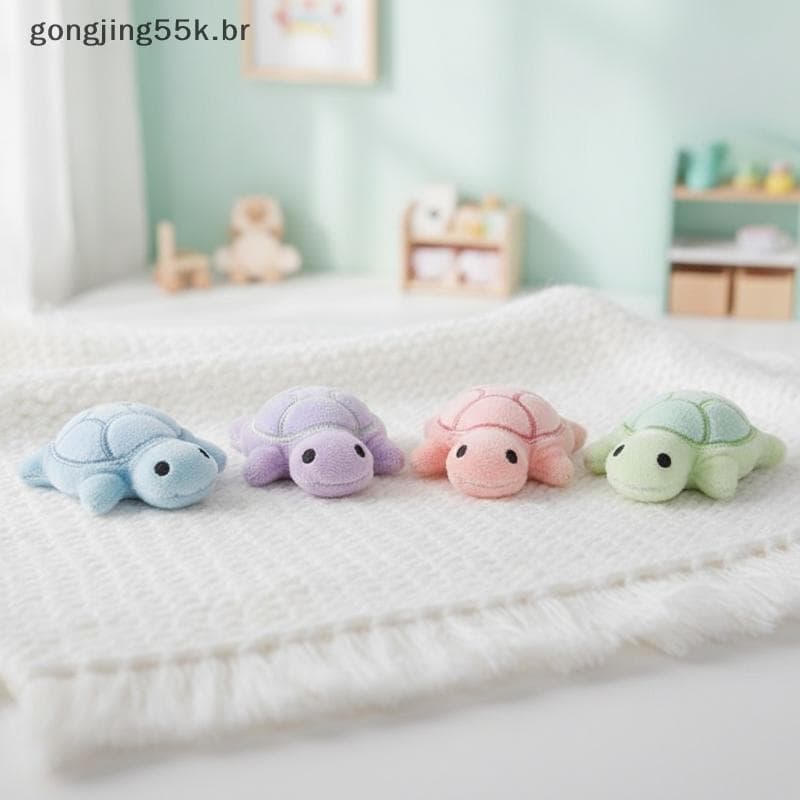 gon Bonito Mini Tartaruga Cão De Pelúcia Brinquedo Estridente Macio Não-Tóxico Dentição Mastigar Adequado Para Filhotes