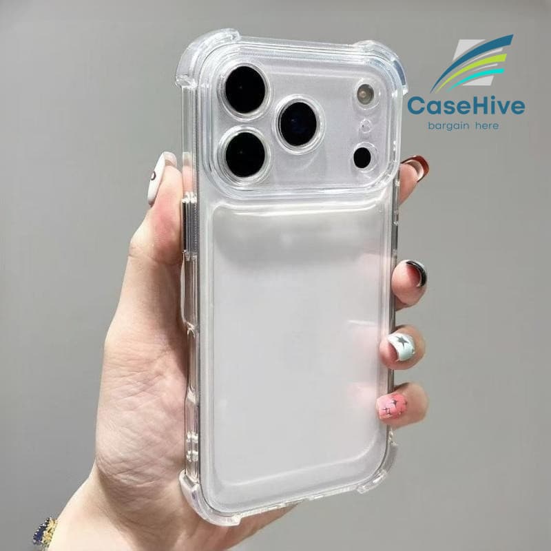 Capa De Telefone Luxuosa De Silicone Cristal Transparente Para iPhone 18 Pro MAX 17 16 15 14 13 12 11 Air XS XR 7 8 Plus