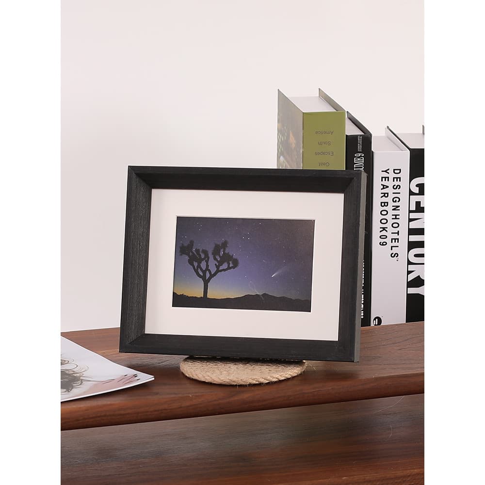 Madeira maciça pequena moldura de foto Nordic ins estilo simples mesa decoração 20 23 27cm lavar fotos fazer moldura pen
