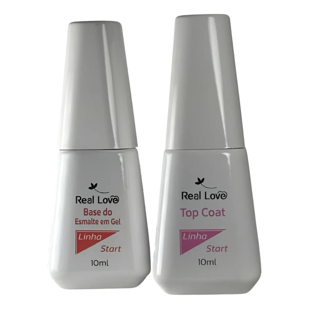 Kit Top Coat + Gel Base Linha Start Real Love 2X10Ml