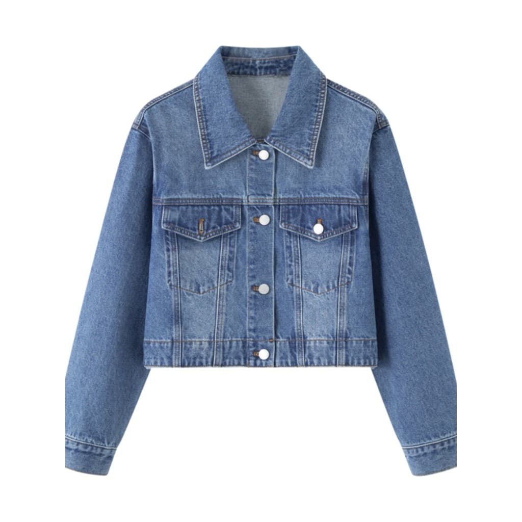 Mall mesmo estilo jaqueta jeans feminina 2025 novo estilo Super quente reduzindo a idade moda jaqueta de lapela curta 5G