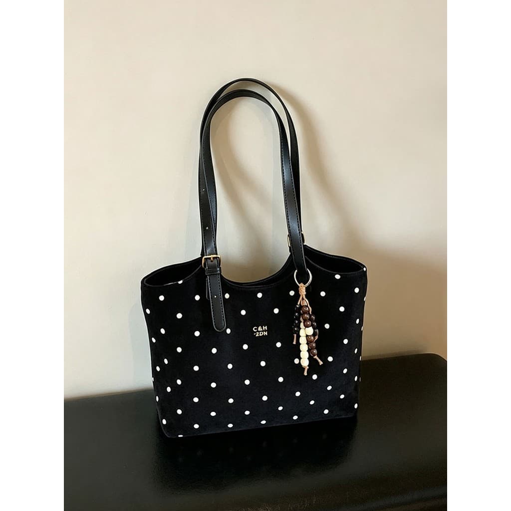 Grande capacidade moda bolinhas portátil sacola feminina 2026 novo estilo High-End Commuter elegante Popular bolsa de om