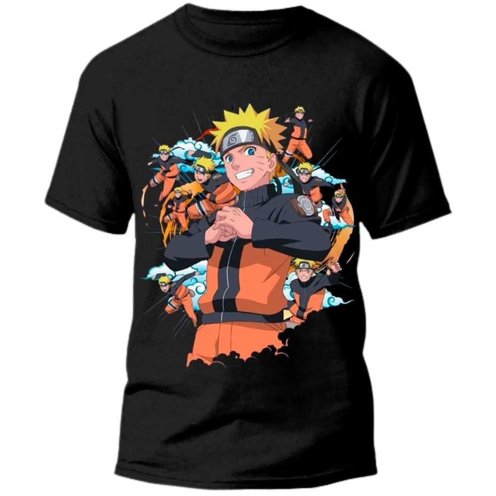 Camiseta Infantil Estampada Naruto Desenho Camisa 100% Algodão