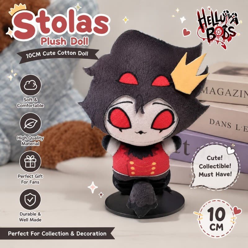 Brinquedo de pelúcia fofo Hell Boss Stolas, boneca de algodão, modelo em miniatura colecionável, presente 10cm 6Y1J FC0U
