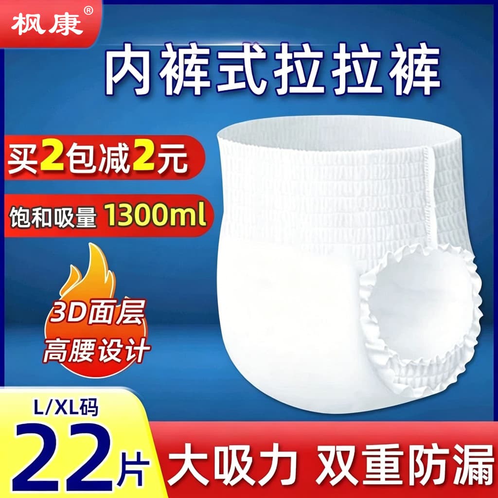 Fengkang fraldas para adultos idosos calças Pull-up tipo roupa interior fraldas engrossadas idosos homens mulheres dedic