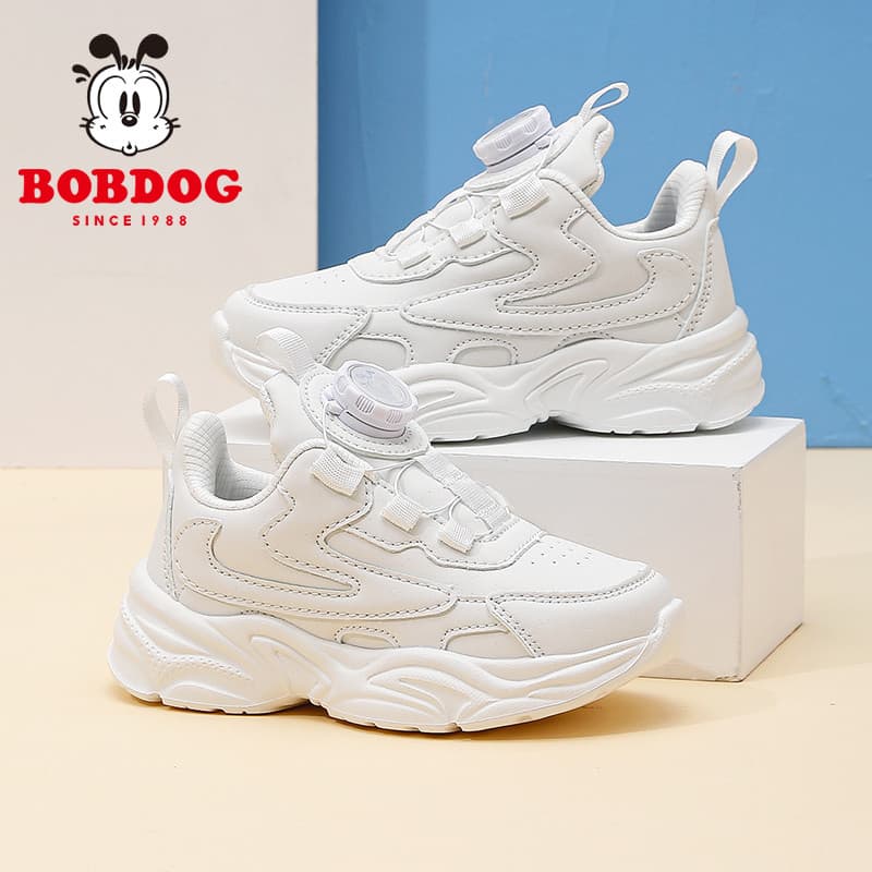 Bobo sapatos infantis meninos sapatos esportivos primavera 2025 novo estilo Campus desempenho sapatos brancos das crianç