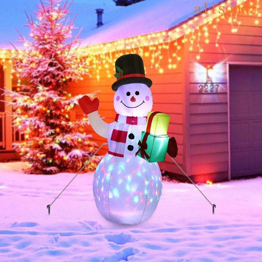 ALISOND1 Boneco De Neve Inflável Decoração De Casa De Natal Iluminada Interna E Externa US Plug Yard Lighting Boneca