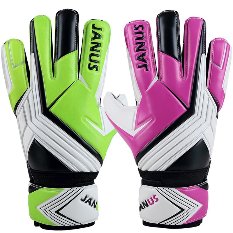 JANUS pato mandarim duas cores engrossado profissional dedo guarda luvas de goleiro de futebol JA393