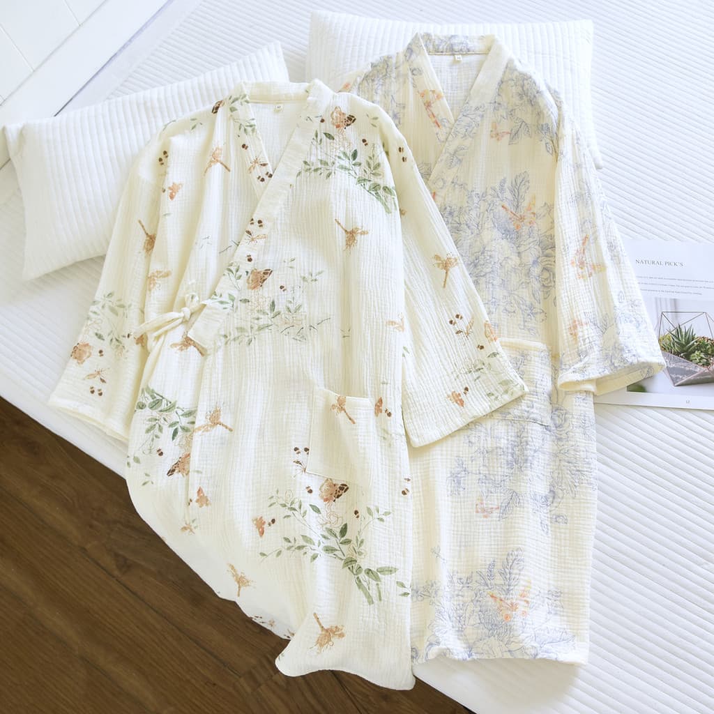 2026 verão novo estilo puro algodão camisola estilo longo Homewear pijamas Hanfu algodão estilo fino fisioterapia roupas