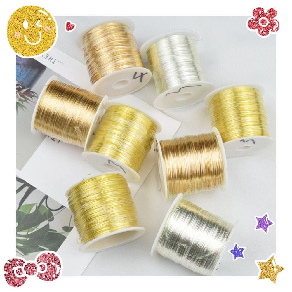 Fio Para Fazer Joias , De Cobre De Latão Banhado A Ouro , 100 Metros/Rolo