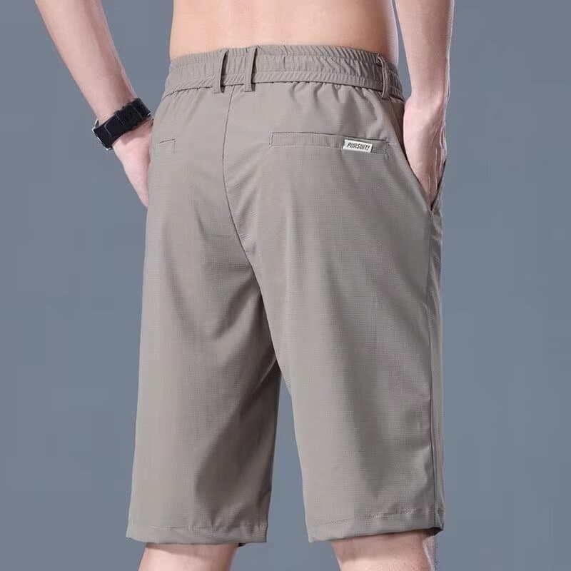 Verão masculino fino Lyocell calças cortadas calças de seda gelo moda Casual calças ao vivo calças masculinas de venda q