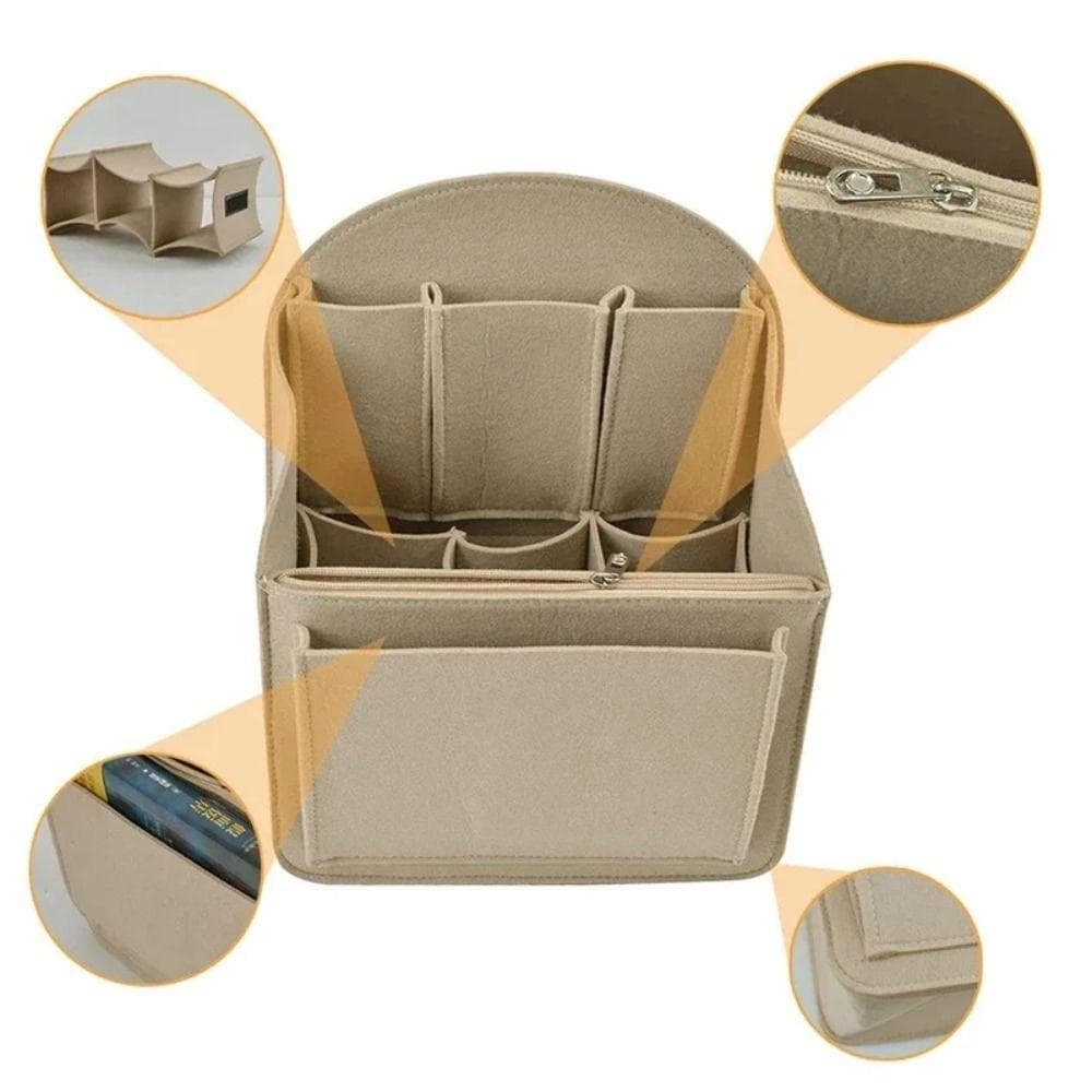 PARPERTY1 Mochila Inserir Bolsa Pequena , Organizador De Maquiagem Bolsas Cosméticas De Viagem Interior , Portátil