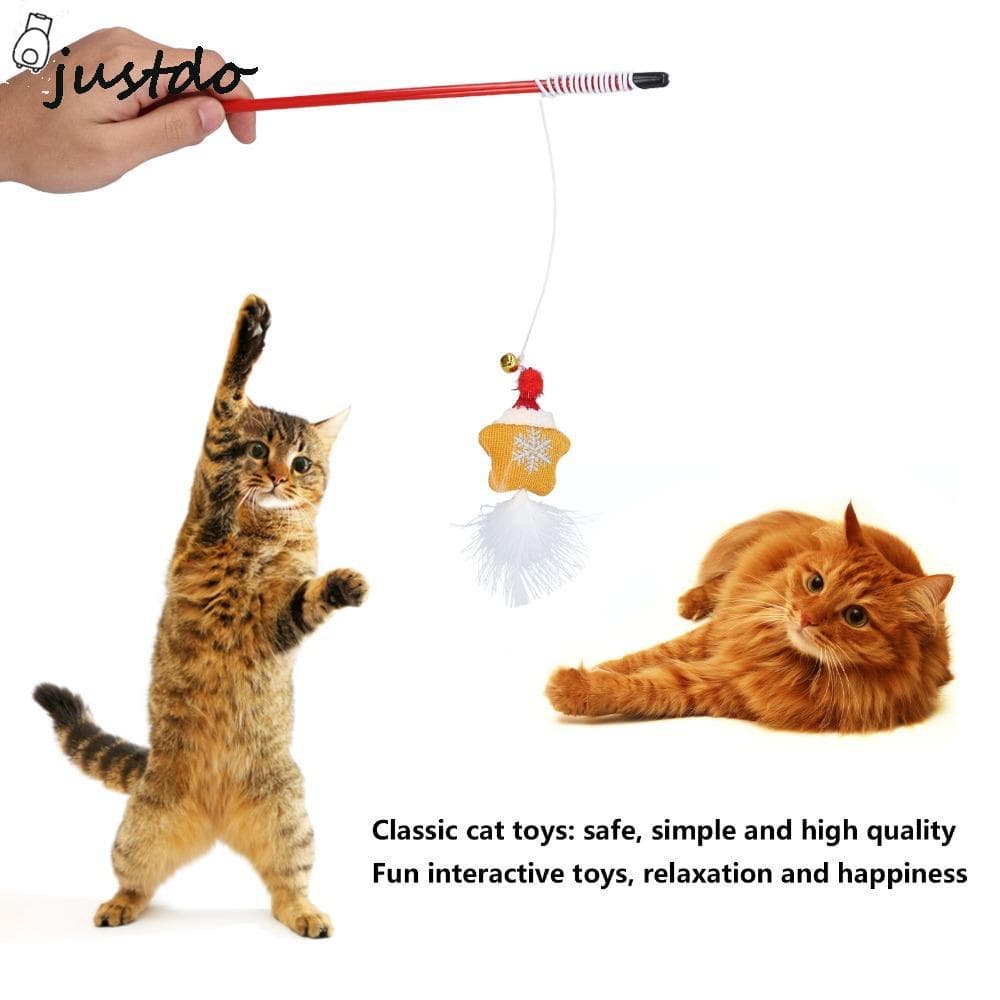 Brinquedo Interativo Para Gatos , De Varinha De Gato Tipo Estrela De 30 Cm , Bastão Divertido Durável Exercitador De Tre