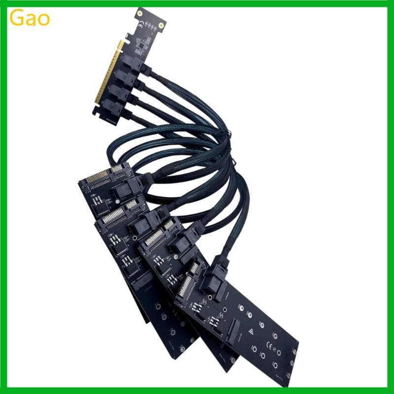 Kit Expansão Armazenamento Gao PCIe x16 Quatro Cabos E Placas Dispositivo