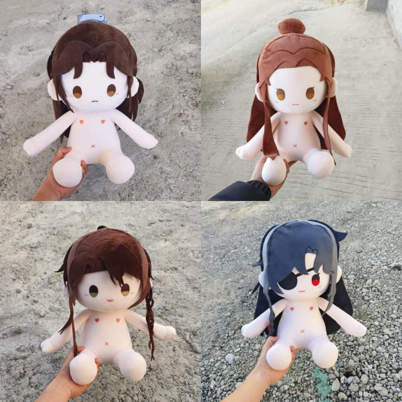 Boneco de Algodão Sentado de 40cm de Heaven Official's Blessing TGCF, Boneco de Pelúcia Nu de Xie Lian Mu Qing Jun Wu, B
