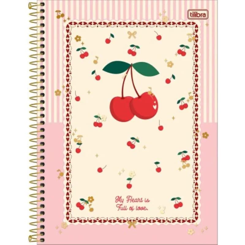 Caderno Universitario Espiral Tilibra Amarena 80f Sortida