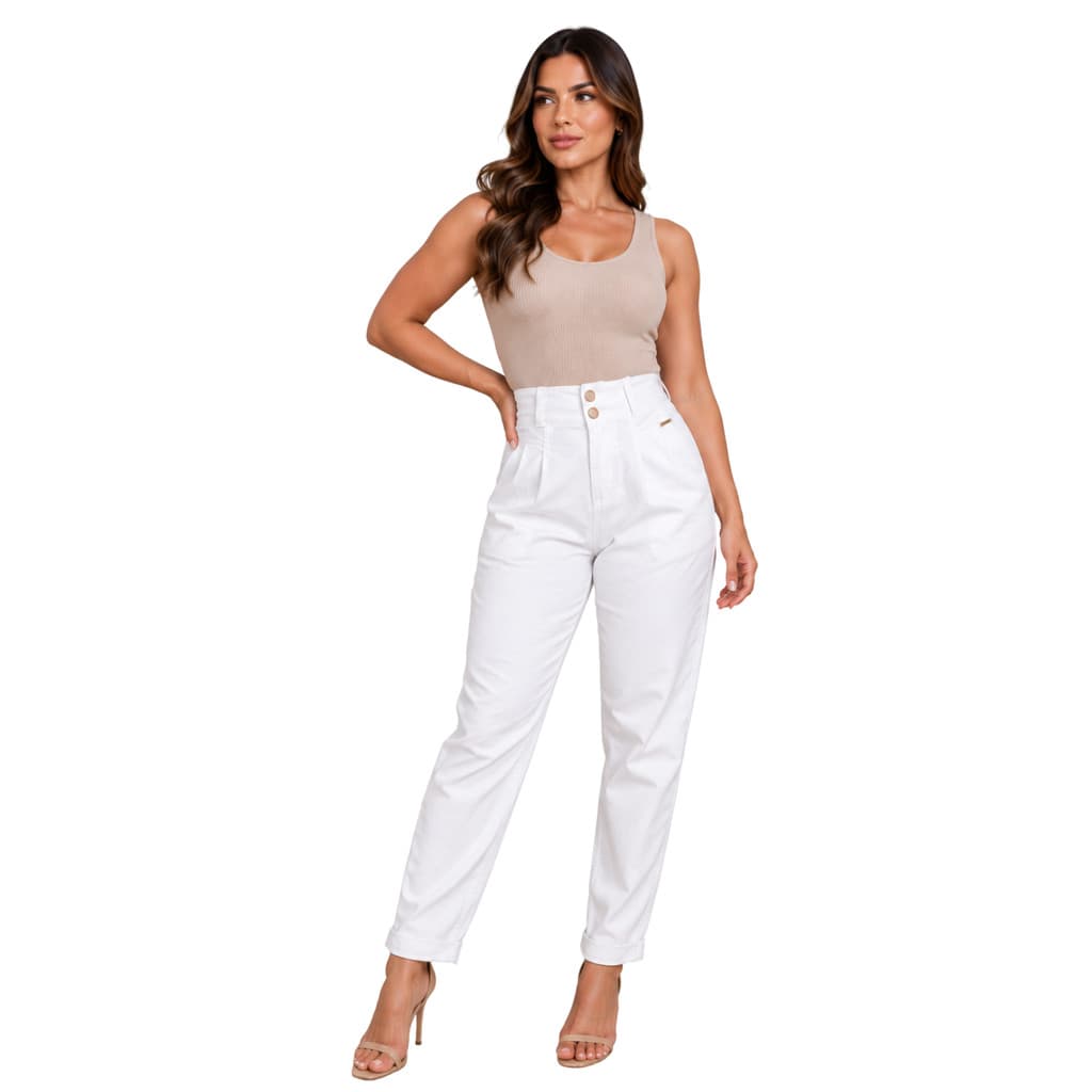 Calça Feminina Slouchy com Elástico Alfaiataria Premium Social