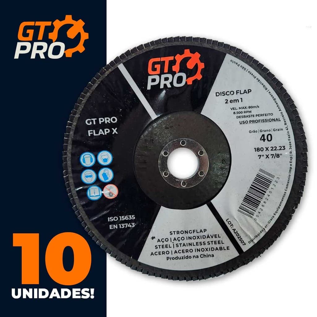 Disco FLAP - Abrasivo de Zirconia p/ corte profissional - 40/115mm x 7""