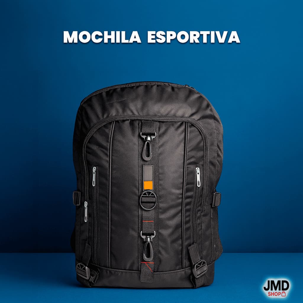 Mochila Esportiva Masculina Grande 50L Semi-Impermeável com 4 Bolsos Funcionais