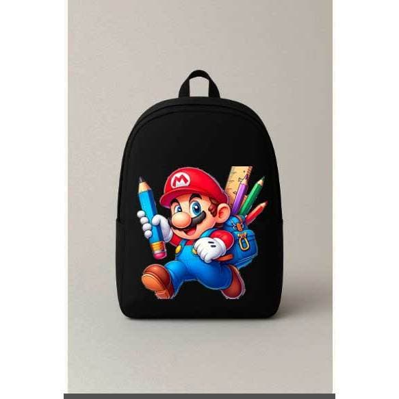 Mochila Escolar Estampada Mario Estudante Heroi Bolsa Ideal Para Passeios e Viagens Bolsa Infantil Trevix