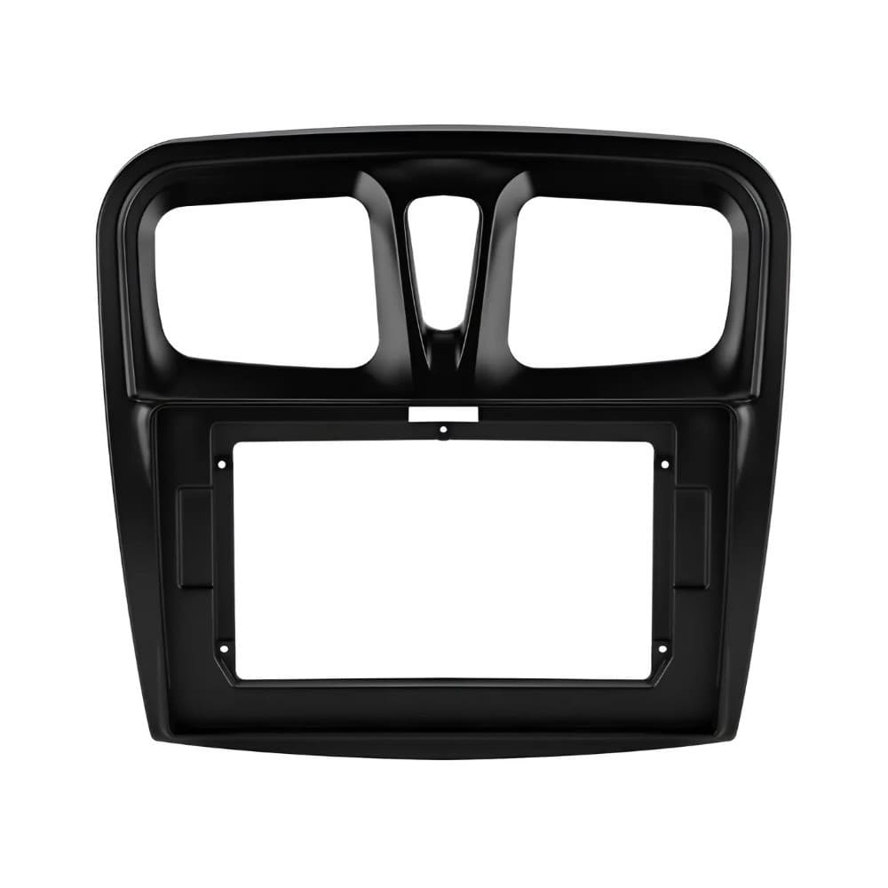 Moldura 9'' - Renault Sandero / Logan ( 2015 A 2023 ) 9'' Preto Fosco