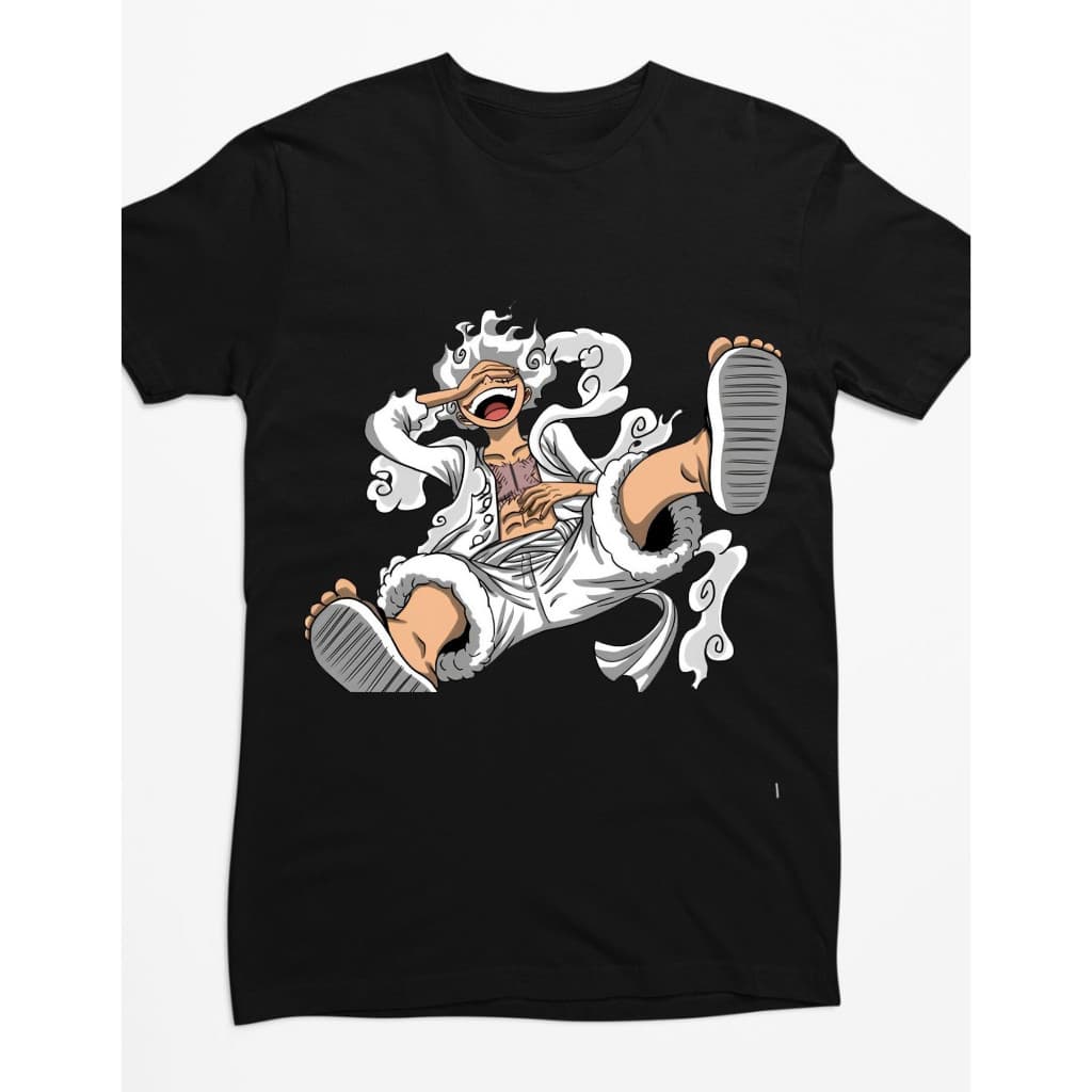 nova camiseta Básica Unissex Luffy Anime One Piece Gear 5 camisa algodão laçamento