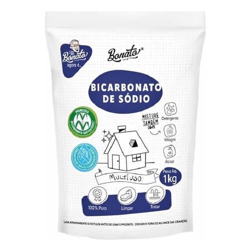 Bicarbonato De Sodio 1kg Puro Limpeza Antiacido Culinaria Limpeza Profunda Tira Cheiro Limpa Tudo